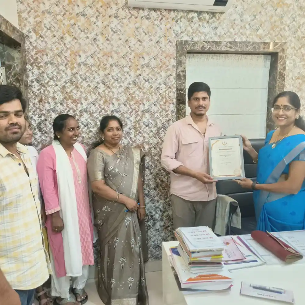 Dr K Sridevi SSS Certificate