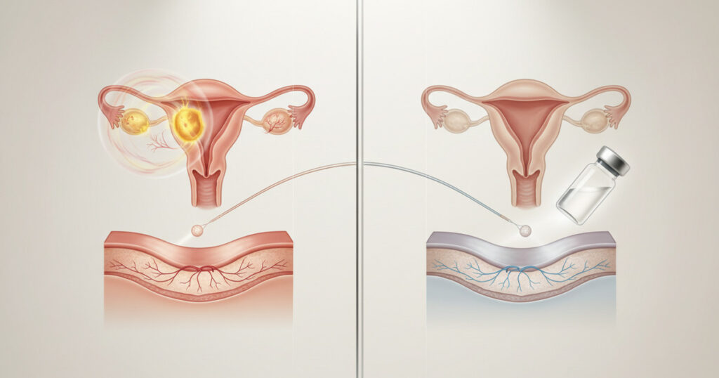 Fresh and frozen embryo transfer showing differences in progesterone support during IVF