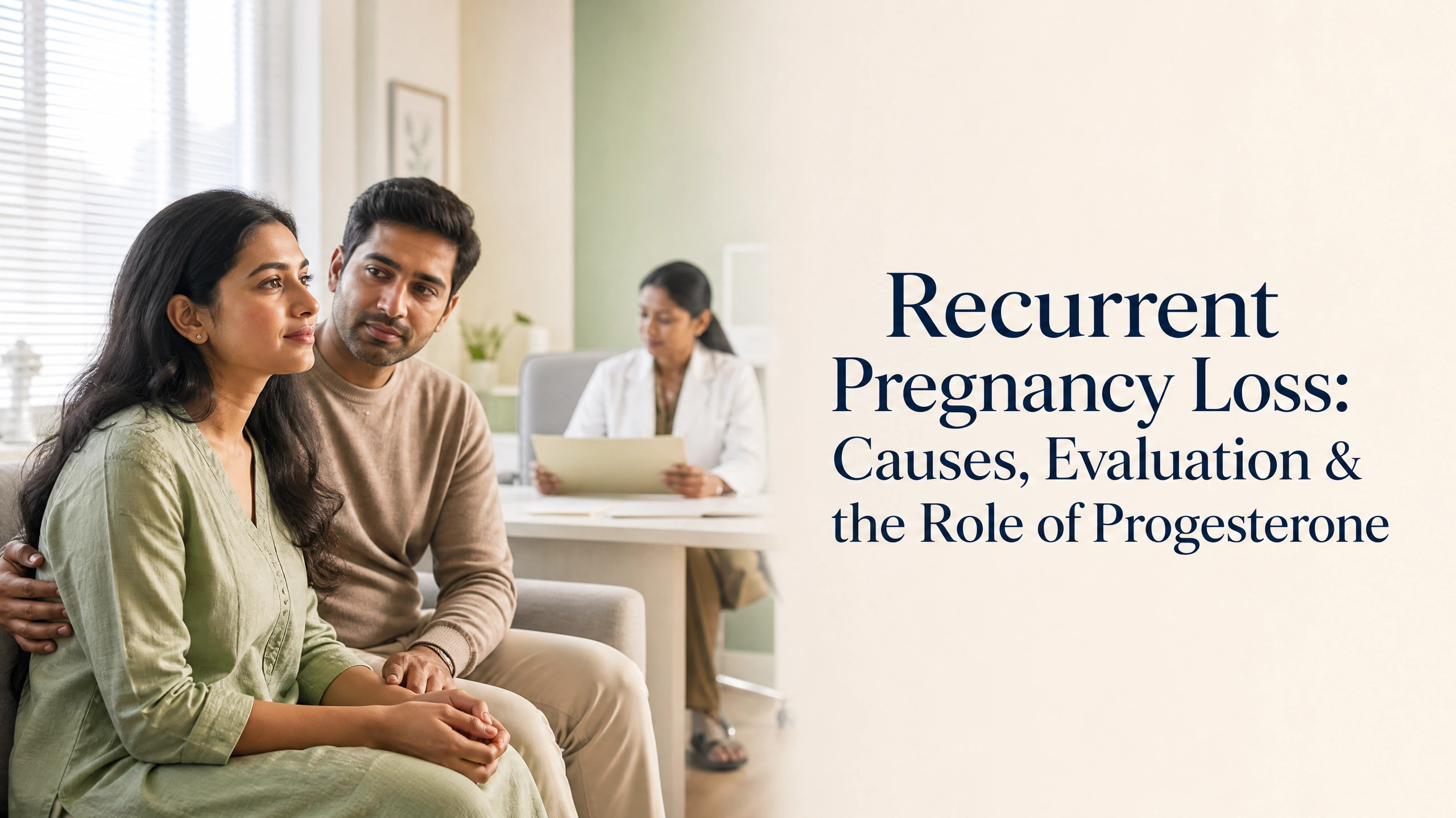 Doctor explaining causes and evaluation of recurrent pregnancy loss to a patient