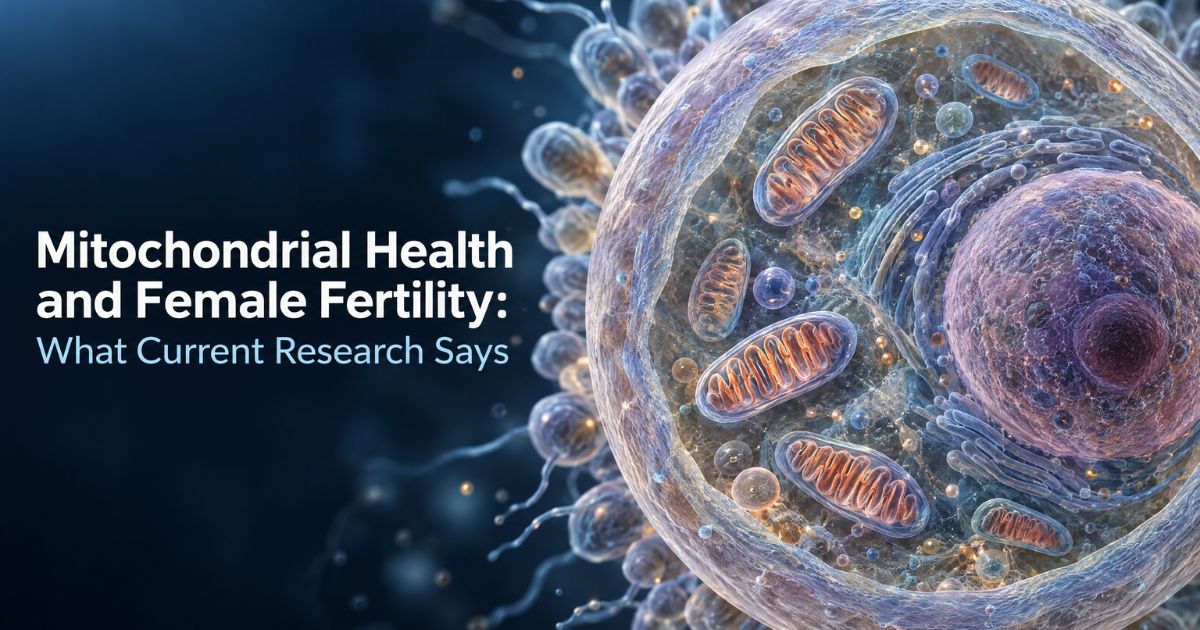 Mitochondrial health and female fertility research cover illustration
